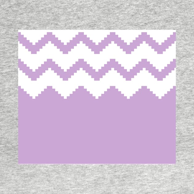 Zigzag geometric pattern - purple and white. by kerens